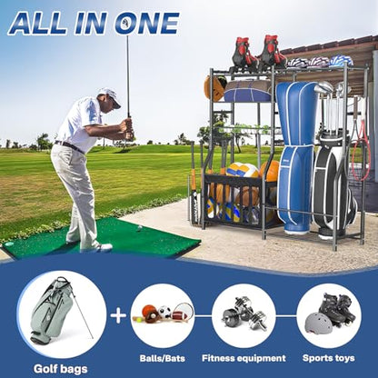 Heavy Duty Garage Sports Equipment Organizer