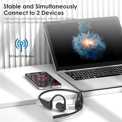 Open Ear Headphones with Mic