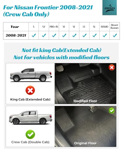 Car Floor Mats for Nissan Frontier 2008 (4 Count)