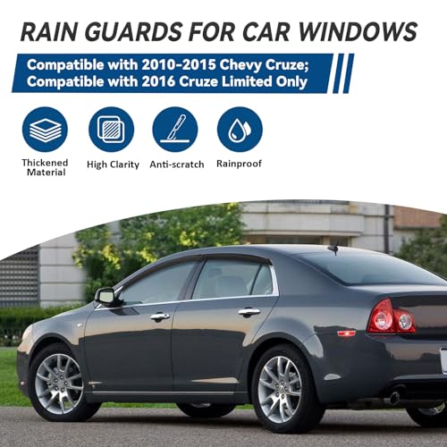 4pcs Window Visors Rain Guards for 2010 (4 Count)
