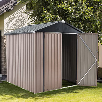 6' x 6' Metal Outdoor Storage Shed