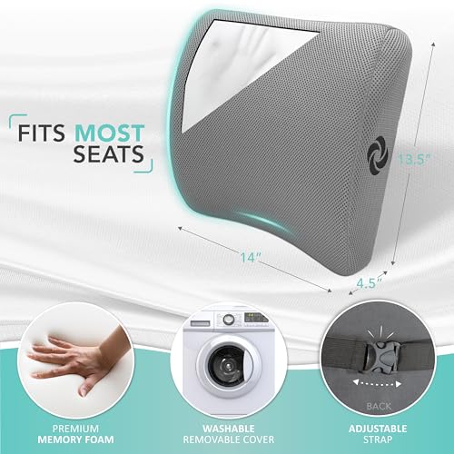 Memory Foam Lumbar Support Pillow for Office Chair
