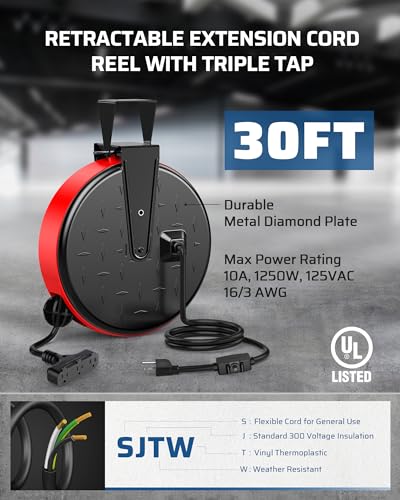 Retractable Extension Cord Reel