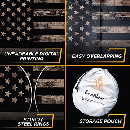 Camoflage American Flag Windshield Sun Shade