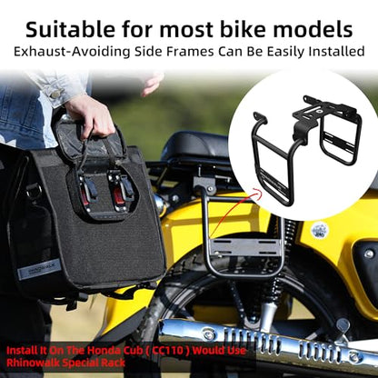 Motorcycle Saddlebag 13L Waterproof Luggage Bag Quick Release Motorcycle Side Bag for Motorbike Travel