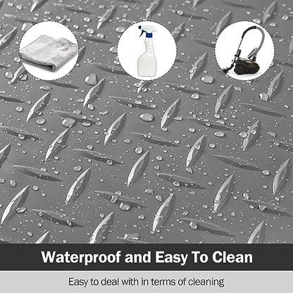 Garage Floor Rubber Mat 4Ft x 8.2Ft Rubber Flooring Rolls Dark Grey