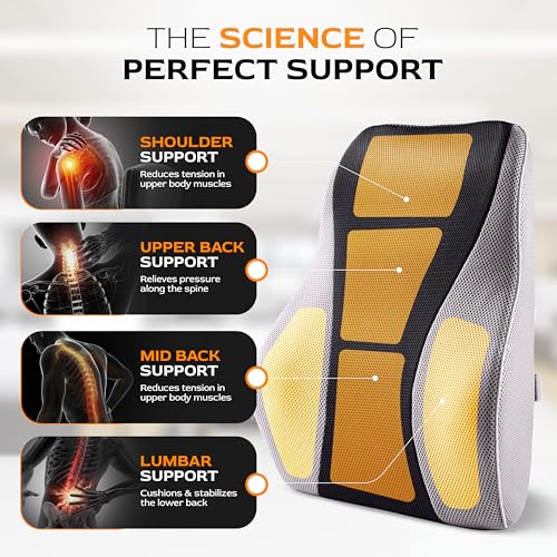Extra Dense Lumbar Pillow with Double Adjustable Straps
