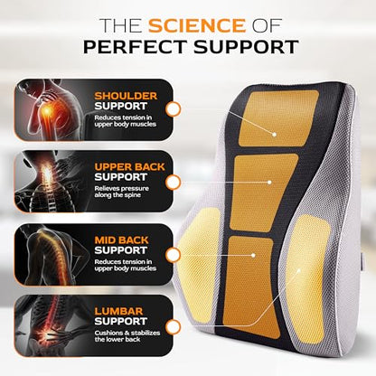 Extra Dense Lumbar Pillow with Double Adjustable Straps
