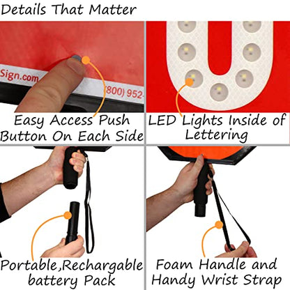 LED STOP SLOW Paddle