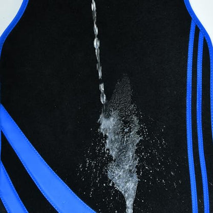 Faux Leather Car Mats Blue Edge Waterproof Car Floor Mats Car Carpet Mats 4 Pieces with Double Stitch Line Anti