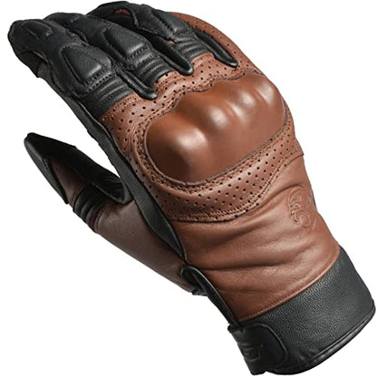 Leather Motorcycle Motorbike Knuckle Protection Powersports Gloves