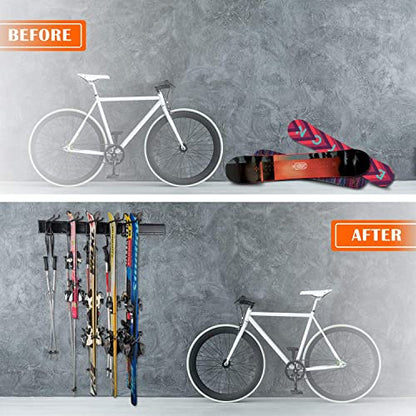 24 Inch Wall Mounted Ski Rack