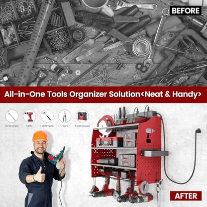 Power Tool Organizer Wall Mount with 6