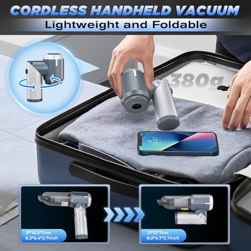 Handheld Car Vacuum Portable Cordless17000Pa HL132 Silver