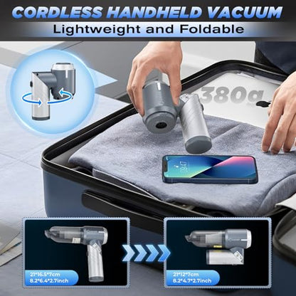 Handheld Car Vacuum Portable Cordless17000Pa HL132 Silver