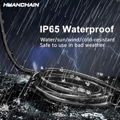 Indoor Outdoor Black Extension Cord 8 FT Waterproof 16