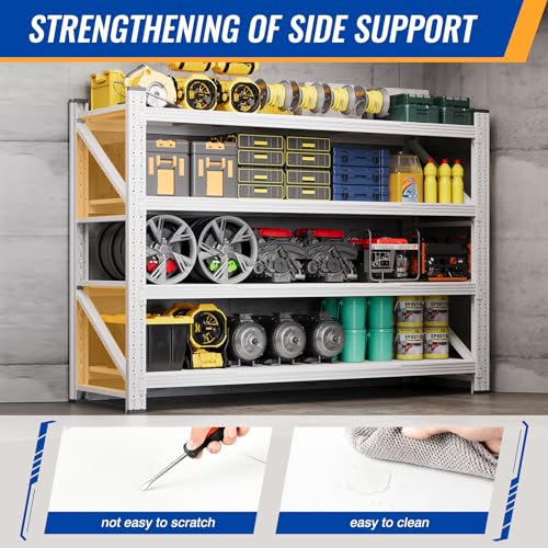 60" W Storage Shelves 5000lbs Garage Metal Shelving Heavy Duty Garage Shelves Adjustable Storage Shelves for Industrial