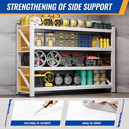 60" W Storage Shelves 5000lbs Garage Metal Shelving Heavy Duty Garage Shelves Adjustable Storage Shelves for Industrial