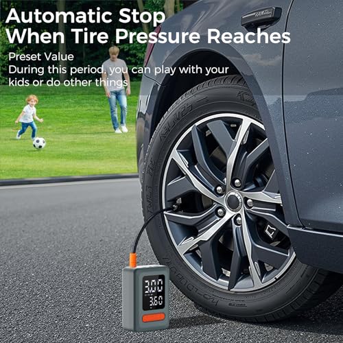 Tire Inflator Portable Air Compressor & Car Jump Starter