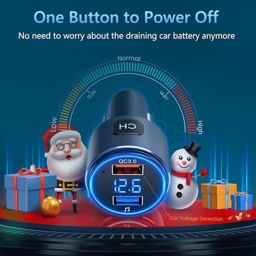 Upgraded V5.3 FM Bluetooth Transmitter