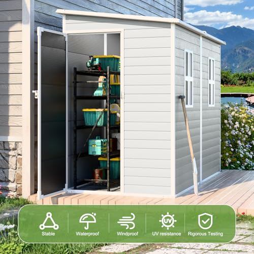 8x4x6 FT Resin Lean to Shed