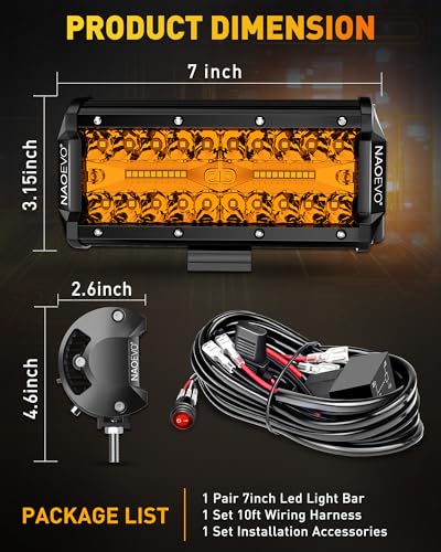 7 Inch LED Light Bar (2 Count)
