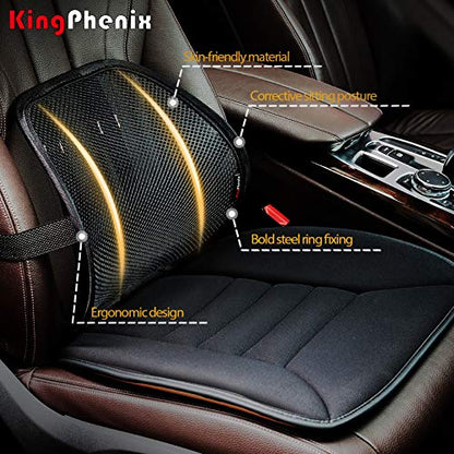 2 Pack Mesh Lumbar Support for Car and Office Chair Comfort (2 Count)