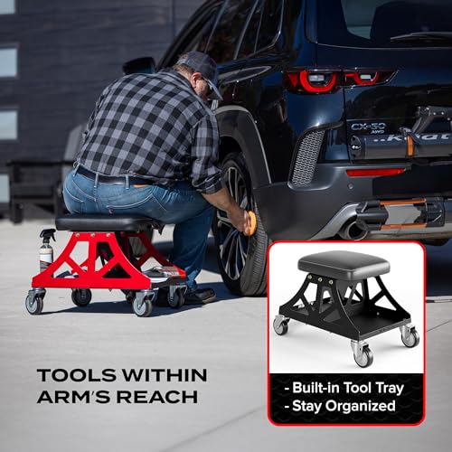 Vyper Low Pro Garage Stool with Removable Seat for Mechanics