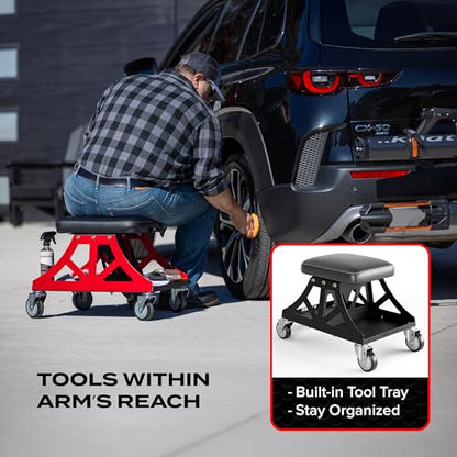 Vyper Low Pro Garage Stool with Removable Seat for Mechanics