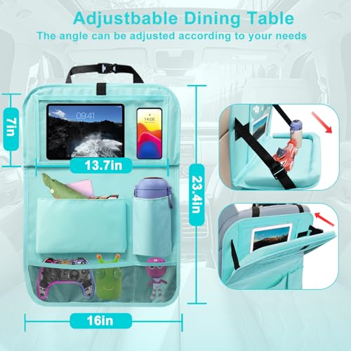 2Pack Car Backseat Organizer with Foldable Table Tray (2 Count)