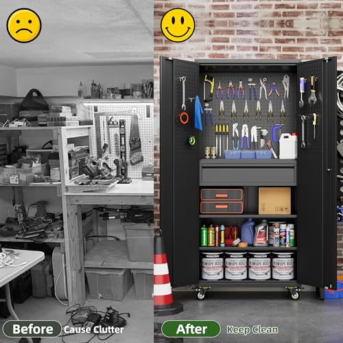 Garage Storage Cabinet with Wheels