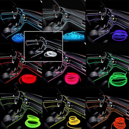 El Wire Mutilcolor Interior Car LED Strip Lights