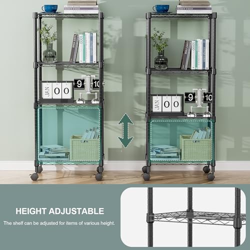 4 Shelf Adjustable Heavy Duty Steel Wire Rack (4 Count)