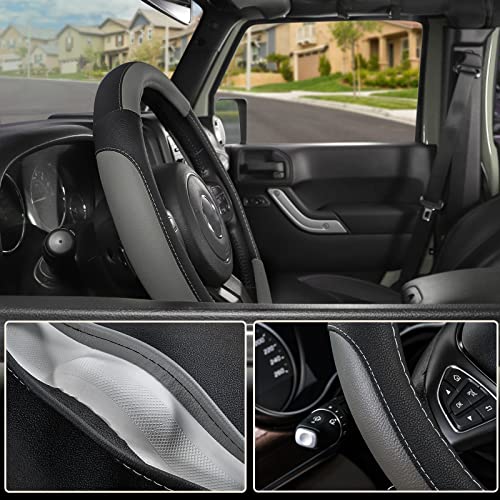 Car Steering Wheel Cover for F150 Tundra Range Rover 15.5"