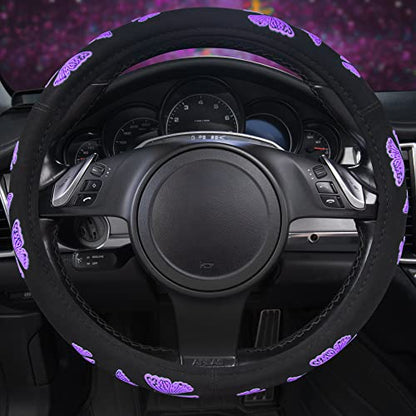 Purple Butterfly Steering Wheel Covers