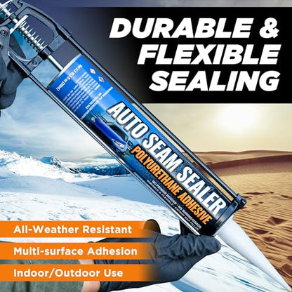 White] 2 Pack Professional Automotive Seam Sealer (10.5 Fl Oz)