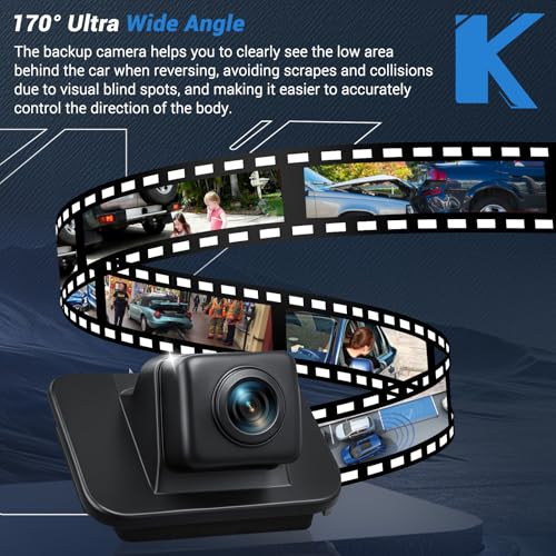 Backup Camera Rear View 170° HD Wide Angle and Night Vision