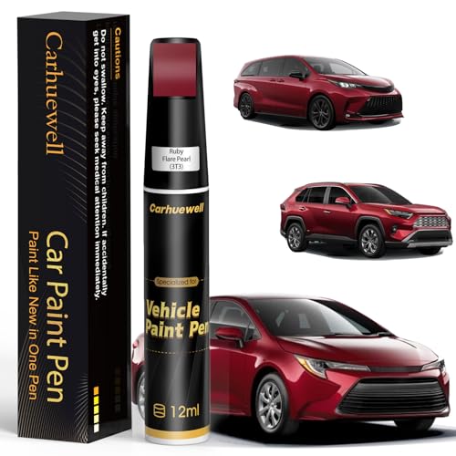 3T3 Ruby Flare Pearl Touch Up Paint Compatible with Toyota