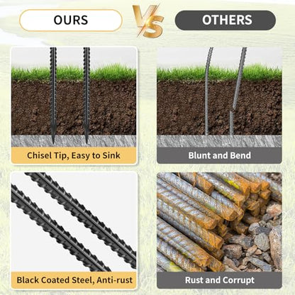 24 Inches Straight Rebar Stakes (20 Count)