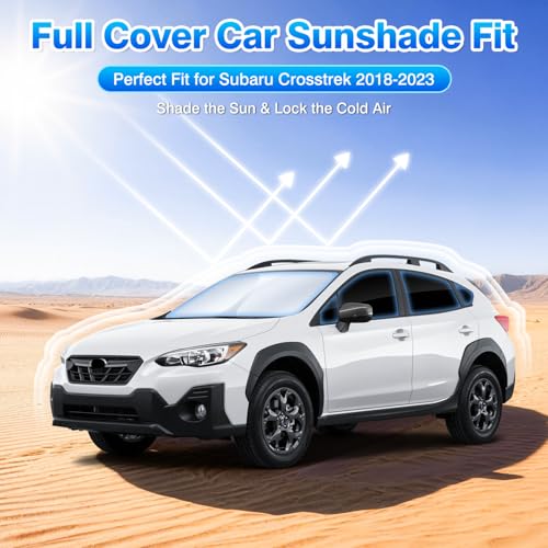 Windshield Sun Shade for Subaru Crosstrek XV 2018 (8 Count)