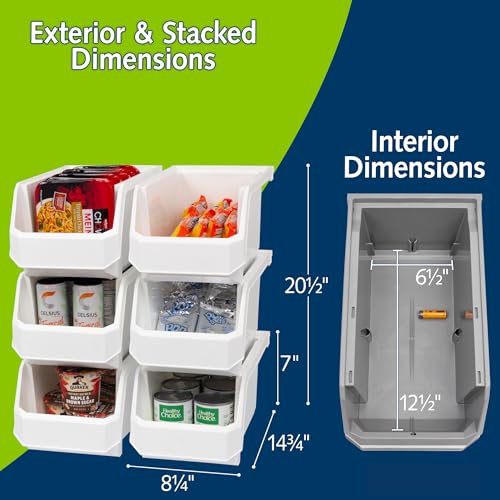 Large Stackable Plastic Storage Bins