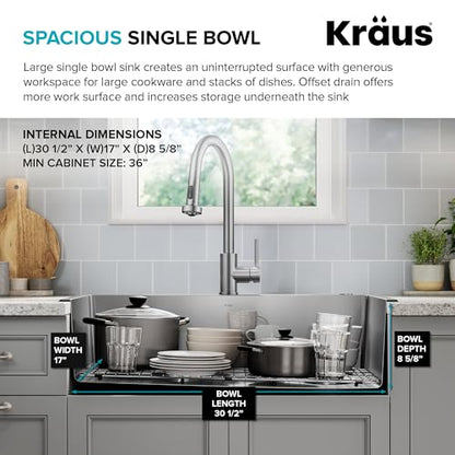 Stainless Steel 33 in 18 Gauge Drop In Kitchen Sink KHT640