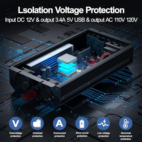 3000W Power Inverter 12V DC to 110V
