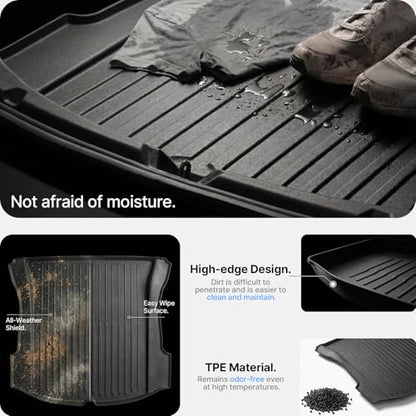 All Weather Cargo Liners for Tesla Model 3 Trunk Mats (3 Count)