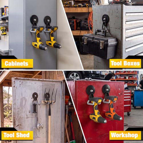 Heavy Duty Storage Magnetic Utility Hooks Large Garage Magnet Hooks with Anti (2 Count)