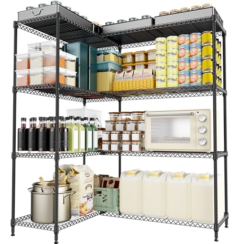 4 Tiers Storage Shelves Load 1200LBS