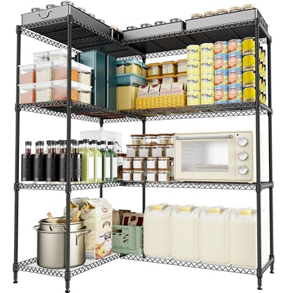 4 Tiers Storage Shelves Load 1200LBS