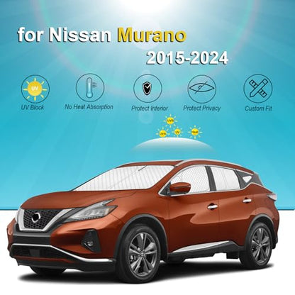 8pcs Thicken Sun Shades for Nissan Murano 2015 (8 Count)