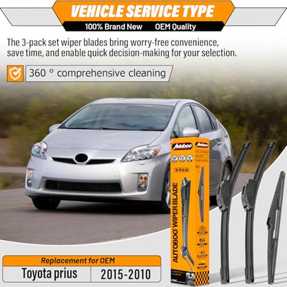 Windshield Wiper Blade Replacement for Toyota Prius 2010