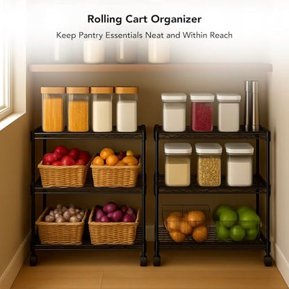 3 Tier Wire Shelving Unit Storage Rack